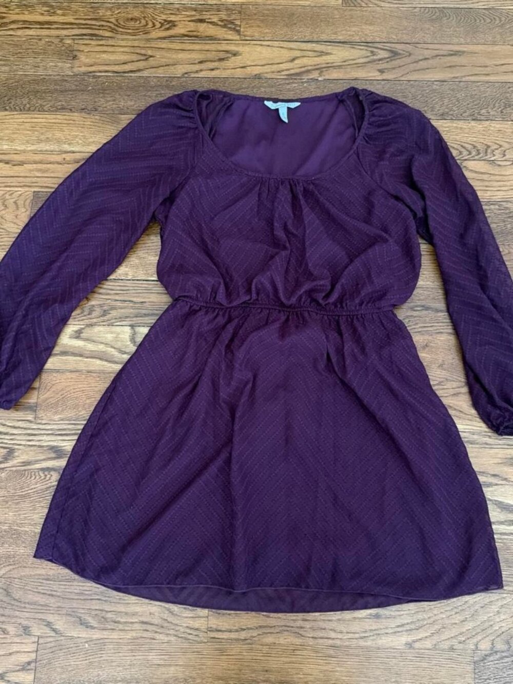 Speeckless women’s Purple long sleeve dress with elastic waist Size L #party #fo